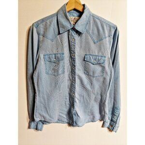 Ryan Michael | Silk Western Top with Pearl Buttons